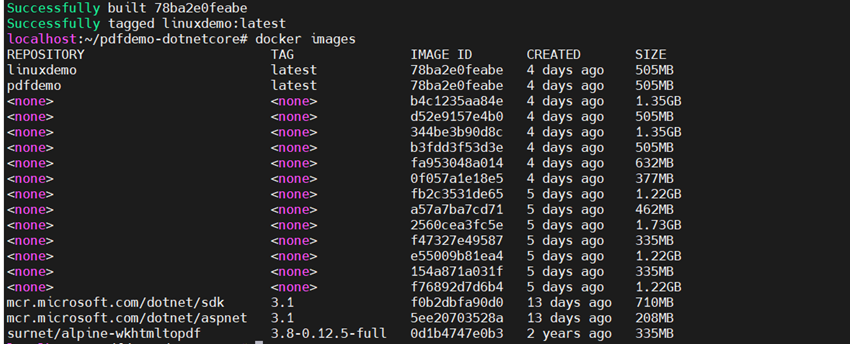 Running Asp.net Core In Linux system(Alpine Linux Distribution) using docker